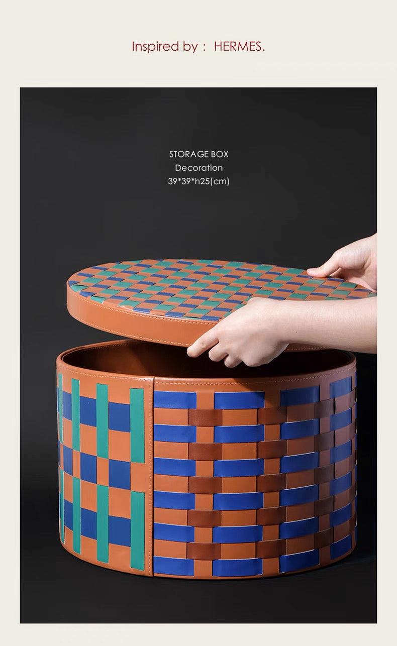 2- woven storage box inspired by HERMES