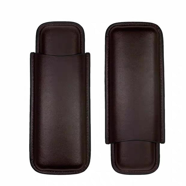 Luxury Leather Double Cigar Case